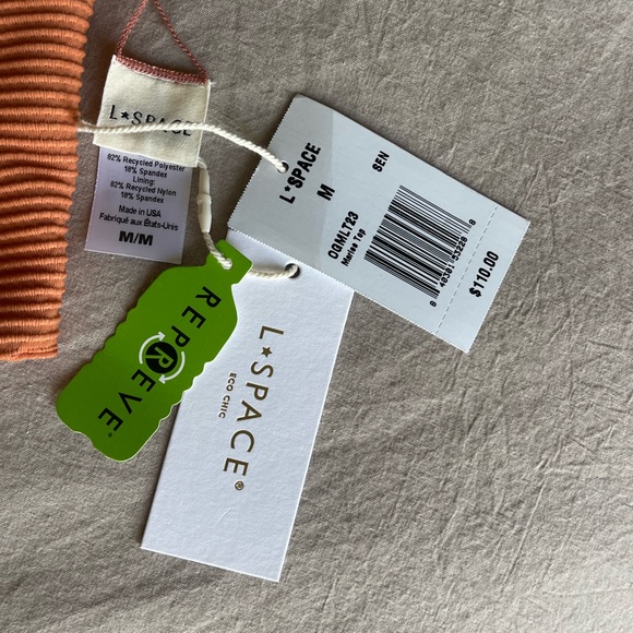 NWT L*SPACE Eco Chic Repreve® Marlee Bikini Top - color in SIENNA - Picture 10 of 15